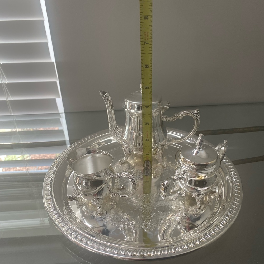 Small silver plated tea set